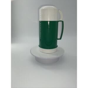 Vintage Thermos 10oz Food Jar Filler-70F QT Green White